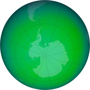 December 1982 monthly mean Antarctic ozone